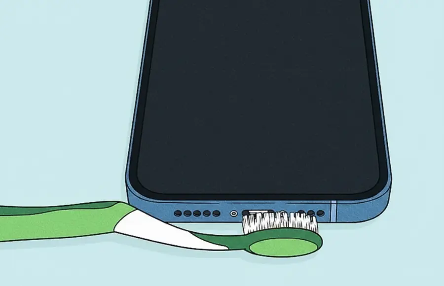 How to Fix a Water-Damaged phone 7 Clean speaker grill with soft bristlled brush 1