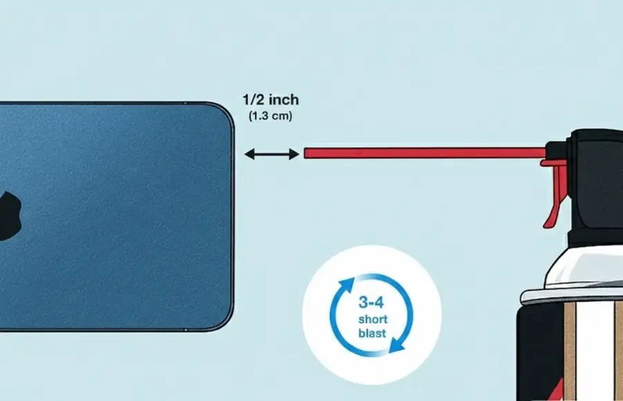 3 Simple Ways to Clean a Phone Speaker 5 Speaker cleaning with compressed air
