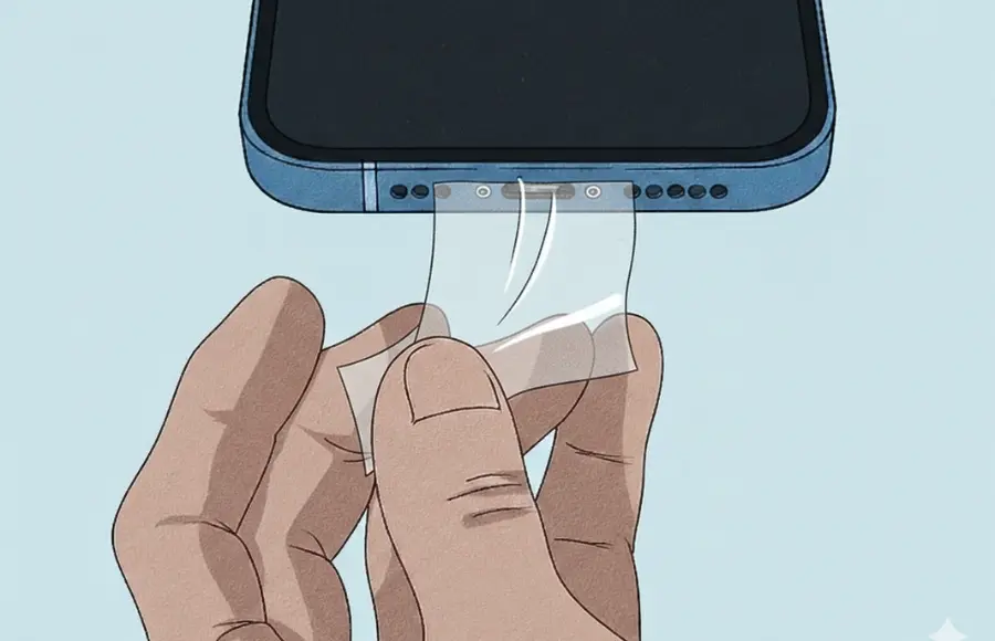 3 Simple Ways to Clean a Phone Speaker 3 Speaker clening using sticky tape