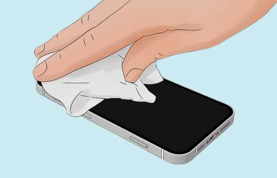 How to Fix a Water-Damaged phone 5 Wipe the surface dry
